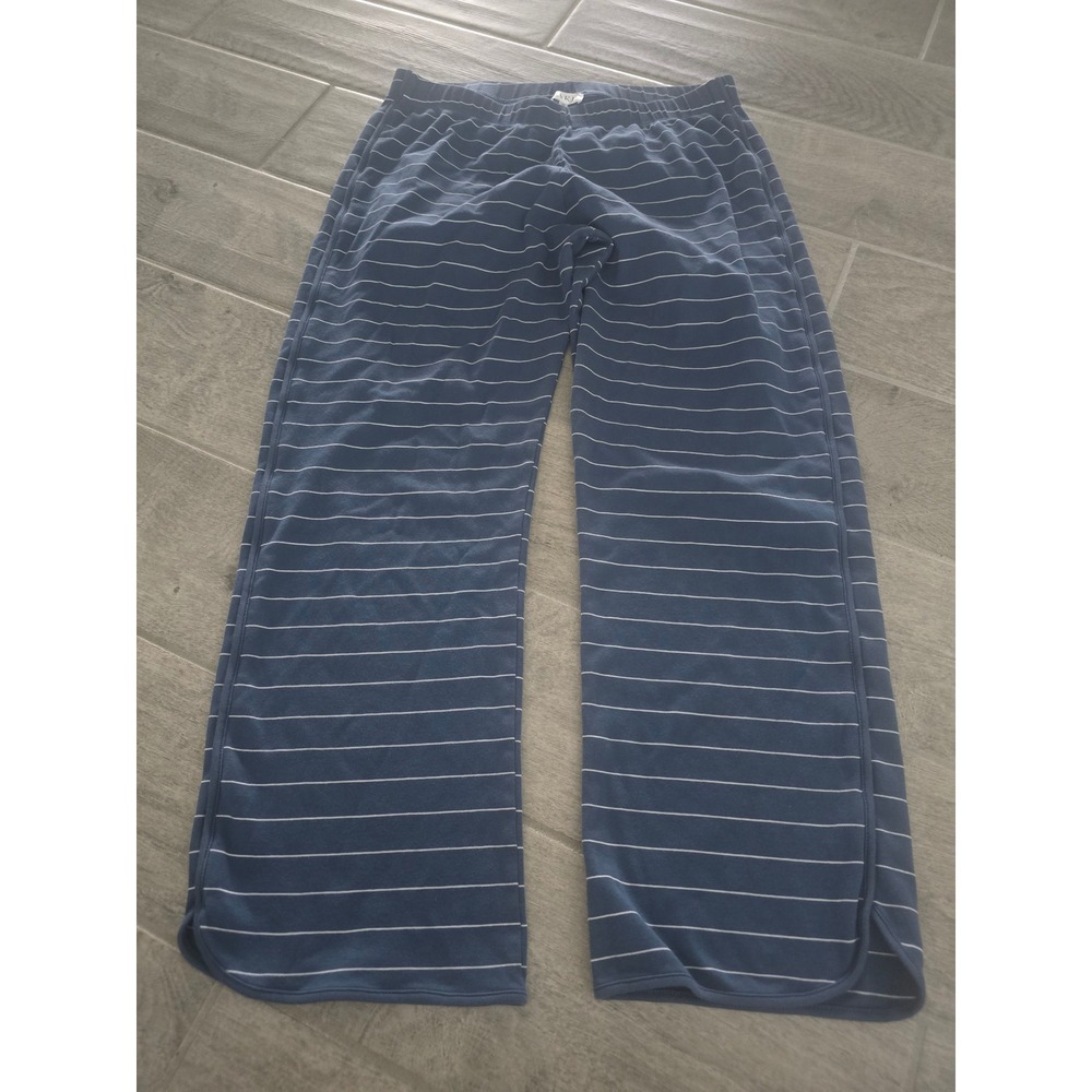Lake Pajamas Womens Navy White Striped Pima Cotton Lounge Pants Size M
